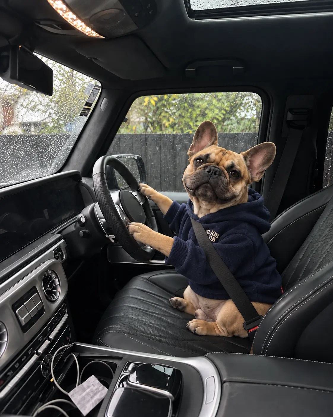 Dog in the driver's seat